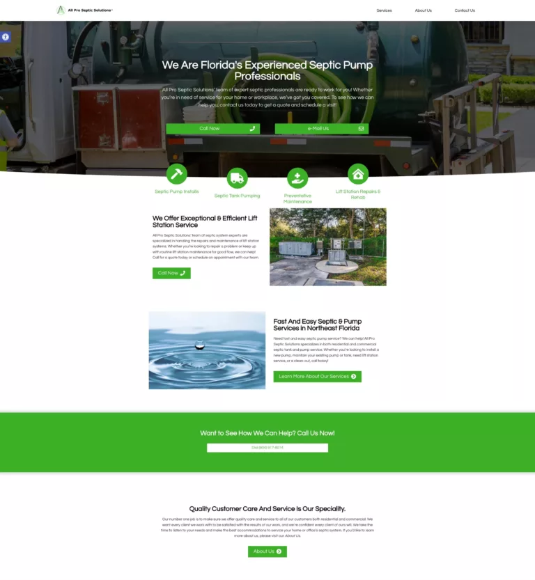 All Pro Septic Solutions Web Capture